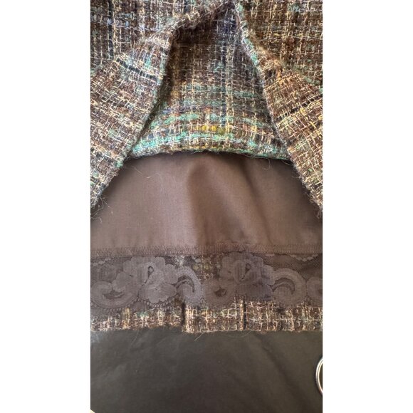 2/$30 Trina Turk Size 6 Plaid Wool Blend Skirt - Picture 7 of 14